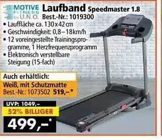 Norma24 Motive fitness by uno laufband speedmaster 1.8 Angebot