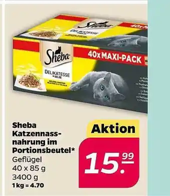 NETTO Sheba katzennassnahrung im portionsbeutel Angebot