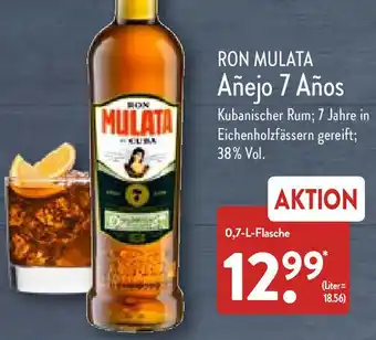 Aldi Nord Ron Mulata Añejo 7 Años 0,7 L Flasche Angebot