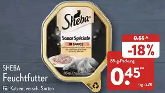 Aldi Nord Sheba Feuchtfutter 85 g Packung Angebot