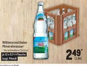 METRO Wittmannsthaler mineralwasser Angebot