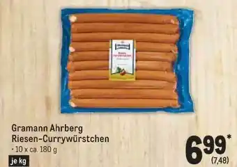 METRO Gramann ahrberg riesen-currywürstchen Angebot