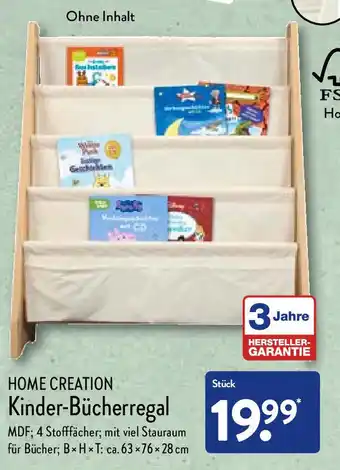 Aldi Nord Home Creation Kinder Bücherregal Angebot