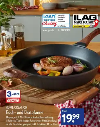 Aldi Nord Home Creation Koch und Bratpfanne Angebot