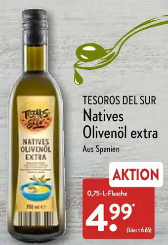 Aldi Nord Tesoros Del Sur Natives Olivenöl Extra 0,75 L Flasche Angebot