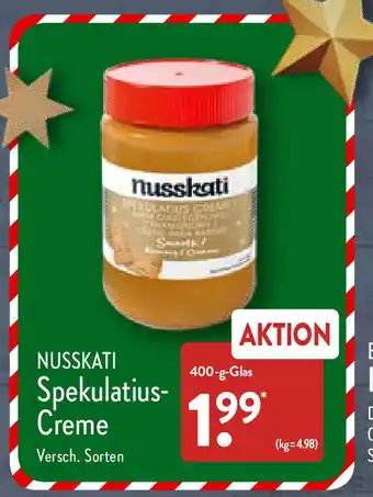 Aldi Nord Nusskati Spekulatius Creme 400 g Glas Angebot