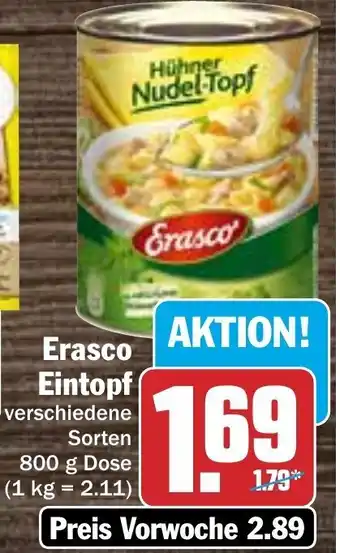 Hit Erasco Eintopf 800 g Dose Angebot