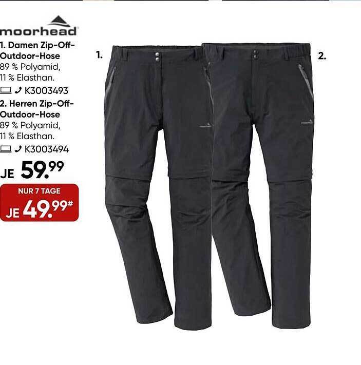 Moorhead herren oder damen zipoffoutdoorhose Angebot bei Galeria