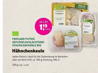 Naturgut Freiland puten oder geflügelschlachterei stauss oder gackerle bio hähnchenkeule Angebot