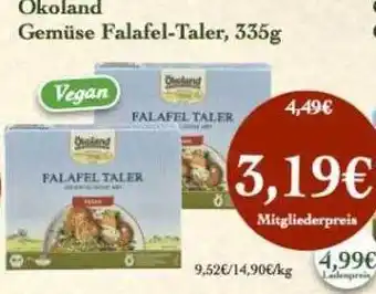 LPG Biomarkt Okoland gemüse falafel-taler Angebot