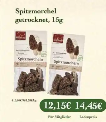 LPG Biomarkt Spitzmorchel getrocknet Angebot