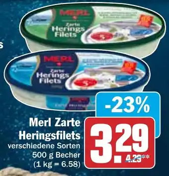 Hit Merl Zarte Heringsfilets 500 g Becher Angebot