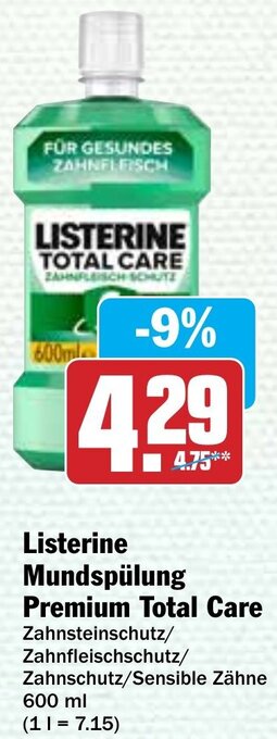 HIT Listerine Mundspülung Premium Total Care Angebot