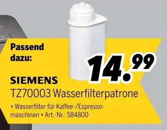 MEDIMAX Siemens TZ70003 Wasserfilterpatrone Angebot