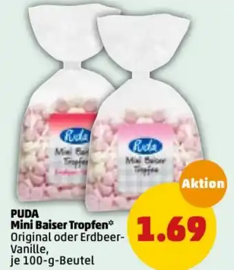 PENNY Puda Mini Baiser Tropfen 100g Angebot