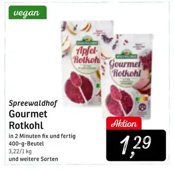 KONSUM Spreewaldhof Gourmet Rothkohl 400g Angebot