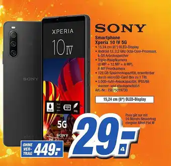 Expert Technomarkt Sony smartphone xperia 10 iv 5g Angebot