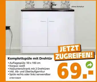 Globus Baumarkt Komplettspüle mit drehtür Angebot