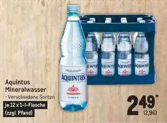 METRO Aquintus mineralwasser Angebot