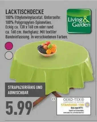 Marktkauf Living&garden Lacktischdecke Angebot