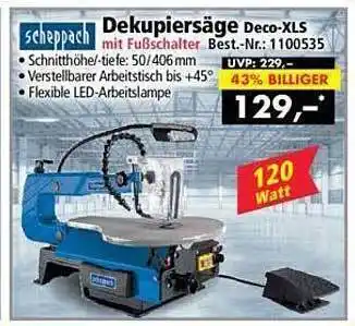 Norma24 Scheppach dekupiersäge deco-xls Angebot