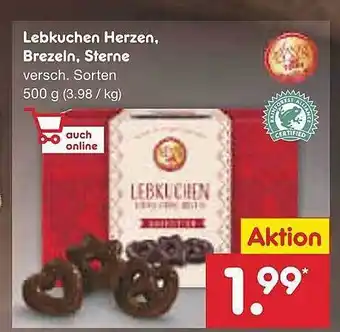 Netto Marken-Discount Lebkuchen herzen, brezeln, sterne Angebot