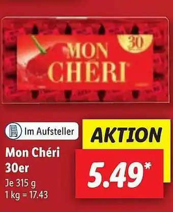 Lidl Mon chéri 30er Angebot