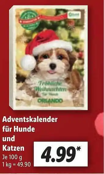 Lidl Adventskalender für hunde und katzen Angebot