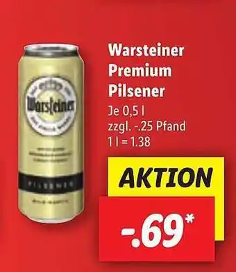 Lidl Warsteiner premium pilsener Angebot