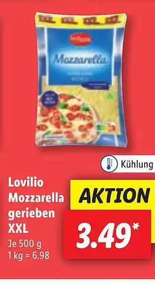 Lidl Lovilio mozzarella gerieben xxl Angebot