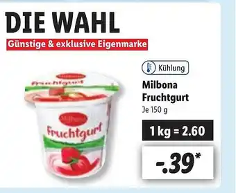 Lidl Milbona fruchtgurt Angebot