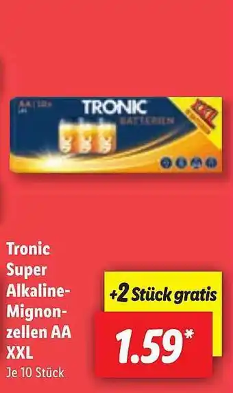 Lidl Tronic super alkaline-mignonzellen aa xxl Angebot