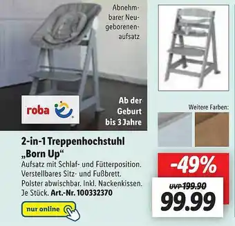 Lidl Roba 2in1 treppenhochstuhl „born up“ Angebot