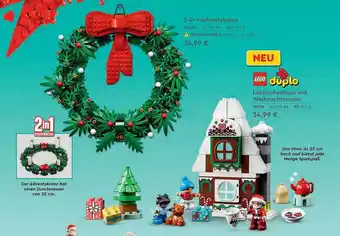 Lego 2-in-1-adventskranz, lego duplo lebkuchehaus mit weihnachtsmann Angebot