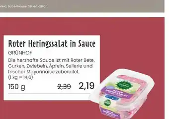 Superbiomarkt Roter heringssalat in sauce grünhof Angebot