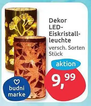 Budni Dekor led-eiskristallleuchte Angebot