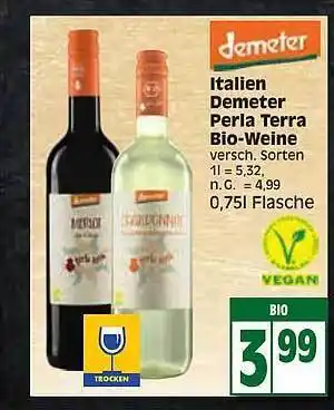 Edeka Demeter italien perla terra bio-weine Angebot