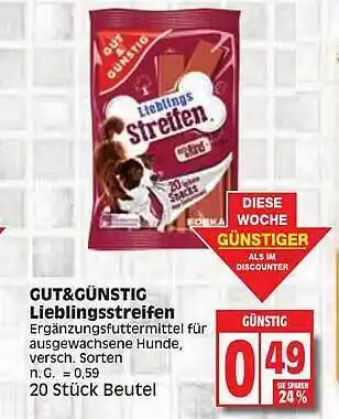 Edeka Gut & günstig lieblingsstreifen Angebot