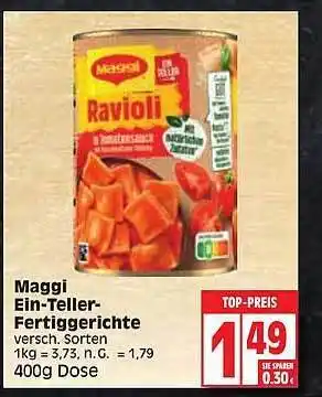 Edeka Maggi ein-teller fertiggerichte Angebot