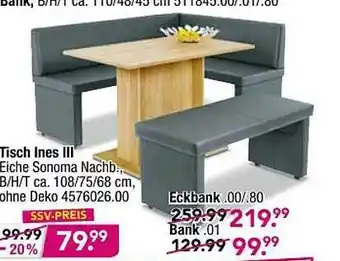 Möbel Boss Tisch Lnes Lll Angebot