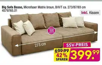 Möbel Boss Big Sofa Basso Angebot