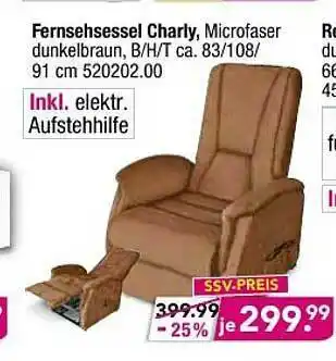 Möbel Boss Fernsehssel Charly Angebot