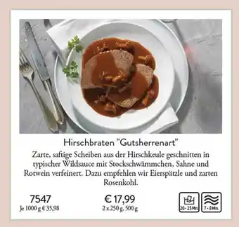 Eismann Hirschbraten Angebot