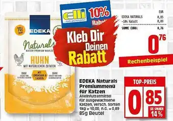 Elli Markt Edeka naturals premiummenü für katzen Angebot