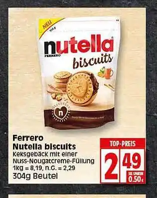 Elli Markt Ferrero nutella biscuits Angebot