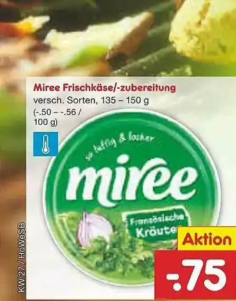 Netto Marken-Discount Miree Frischkäse Oder -zubereitung Angebot