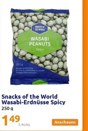 Action Snacks of the world wasabi-erdnüsse spicy Angebot