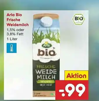 Netto Marken-Discount Arla Bio Frische Weidemilch Angebot