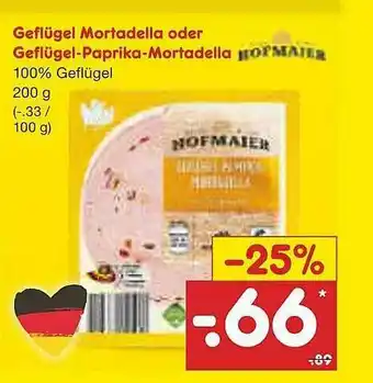 Netto Marken-Discount Geflügel Mortadella Oder Geflügel-paprika-mortadella Angebot
