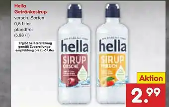 Netto Marken-Discount Hella Getränkesirup Angebot